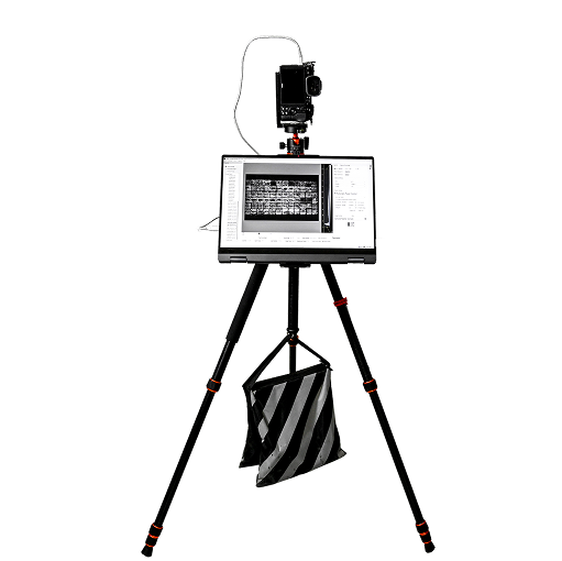 Tripod with extension & stabilization weight bag