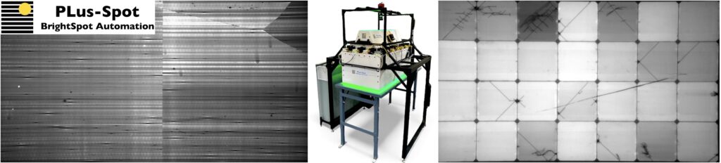 First PLus-Spot photoluminescence imaging installation within Perovskite solar panel production line